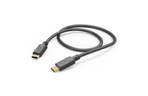 Hama USB-C to USB-C 1 Metre USB 2.0 Quick Charging Cable - Black Hama USB-C to USB-C 1 Metre USB 2.0 Quick Charging Cable - Black
